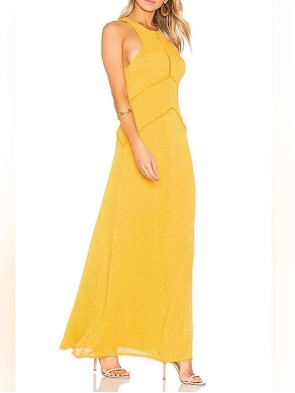 House of Harlow x REVOLVE Allegra Mustard Yellow Boho Maxi Dress - Picture 5 of 16